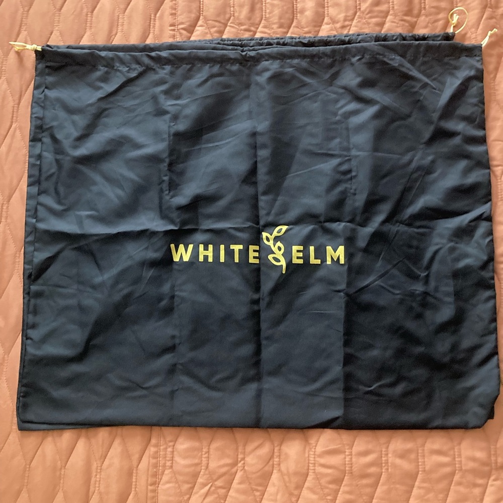 White Elm Black Drawstring Bag